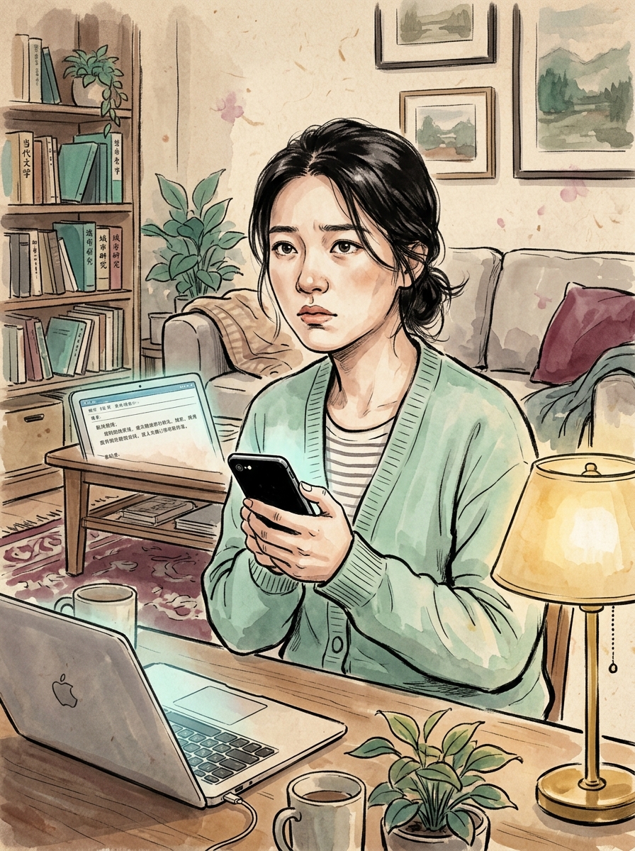 何蔓肖像 — 林书宁同门博士与合租室友