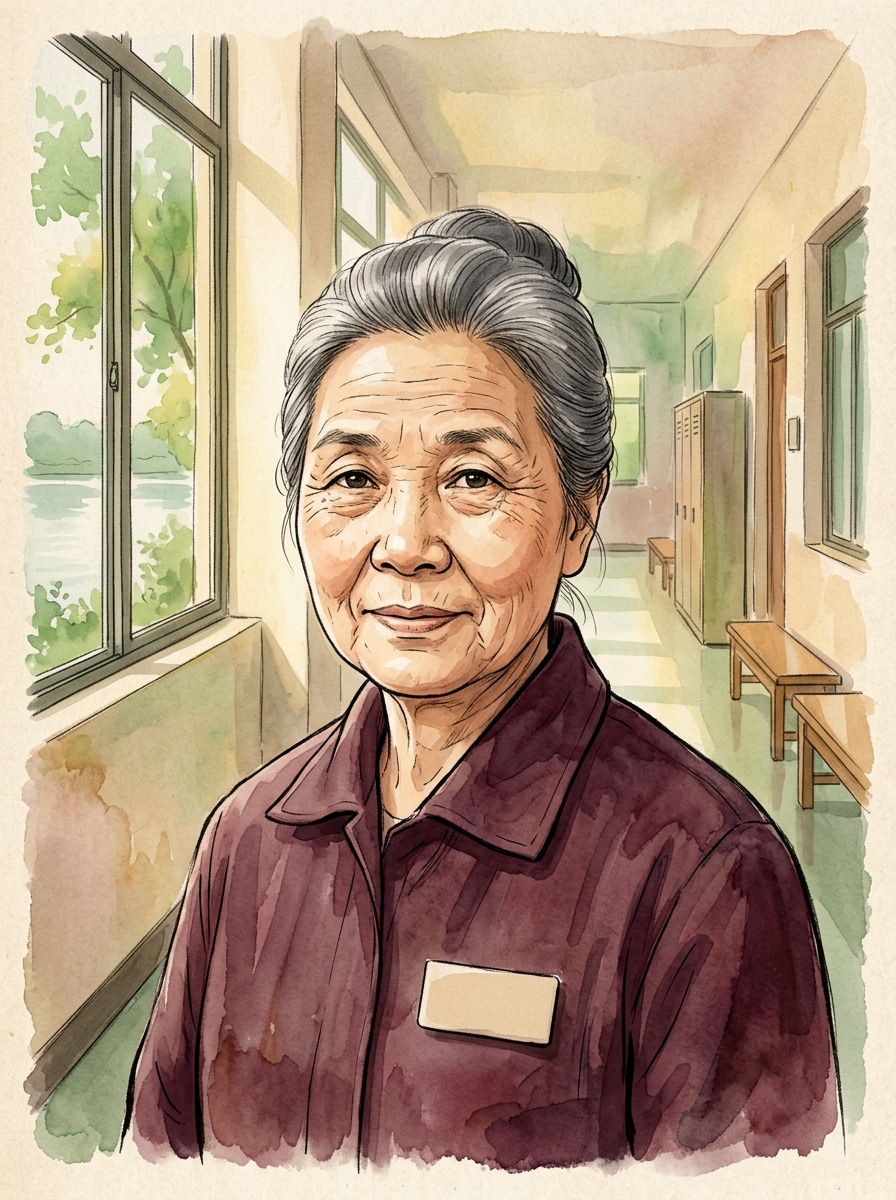刘桂芬肖像 — 湖区教学楼保洁员与证词协作员